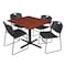 Cain Cain Square Table & Chair Set, Wood, Metal, Polypropylene Top TB4848CH44BK - alternate 1
